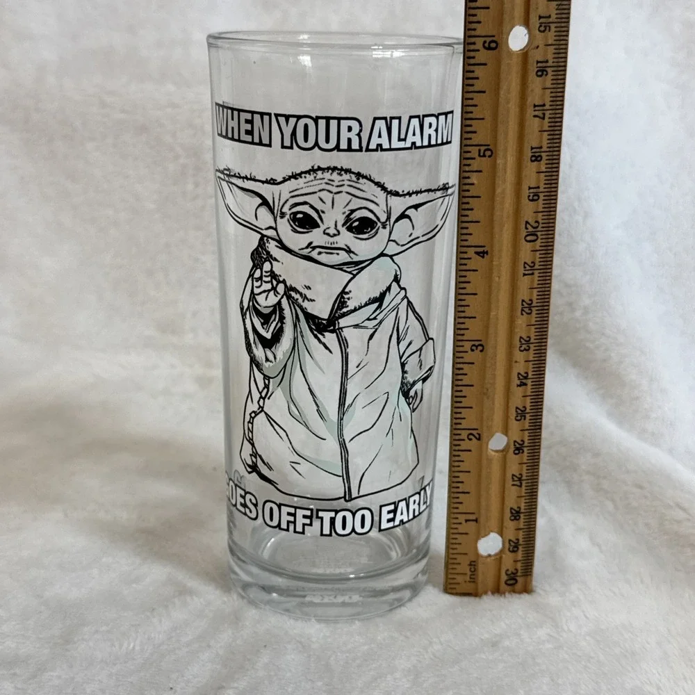 Star Wars‎ Grogu The Child When Your Alarm Goes Off Too Early Glass